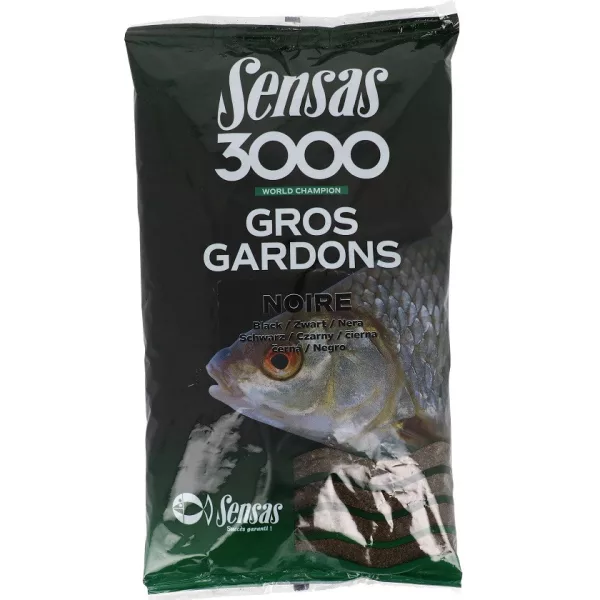 Sensas 3000 Gros Gardons Big Roach Črna Vaba 1kg