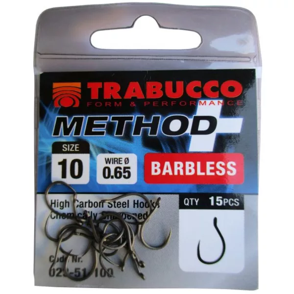 Trabucco Method Plus Feeder 10 Očesnih, Trnek brez brade za feeder 15kos