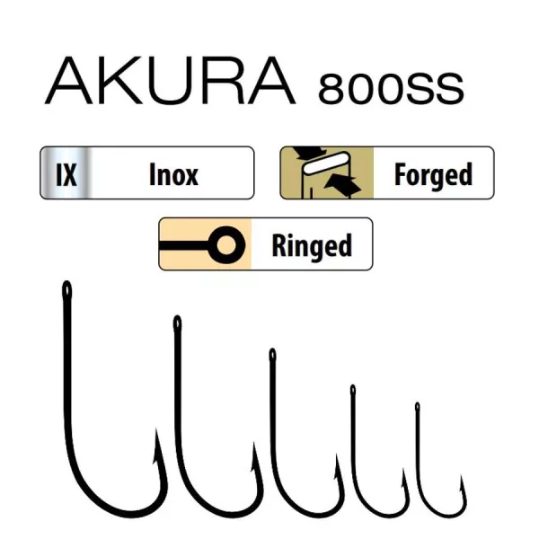 Trabucco Akura 800 SS 2/0 Trnek za roparice 6 kos
