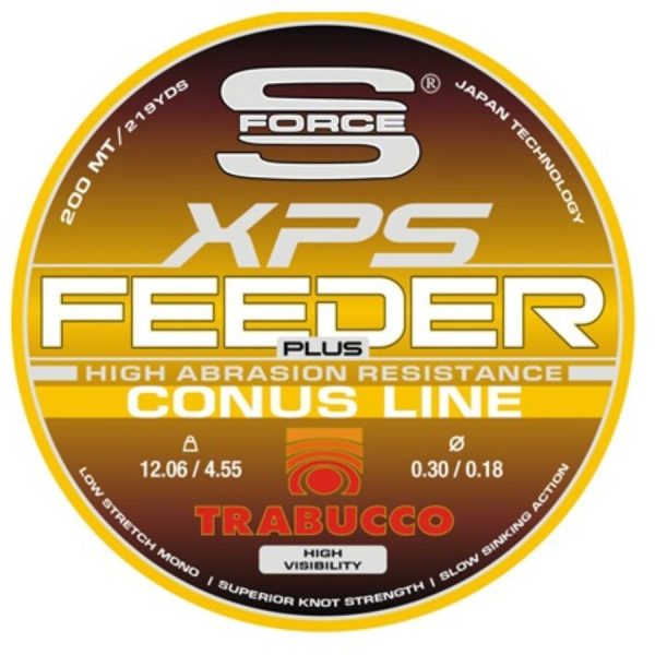 Trabucco S-Force Feeder Plus Conus 200m 0,25-0,185mm Monofilna Glavna Vrvica