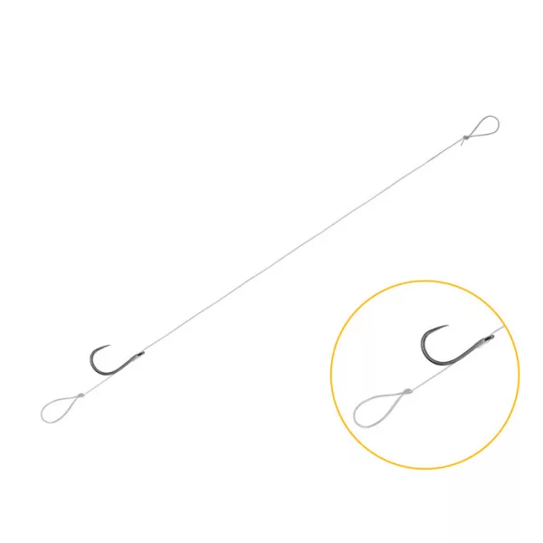 Feeder predvez z trnkom Delphin FLR Loop / 6 kos 8cm #8 SM