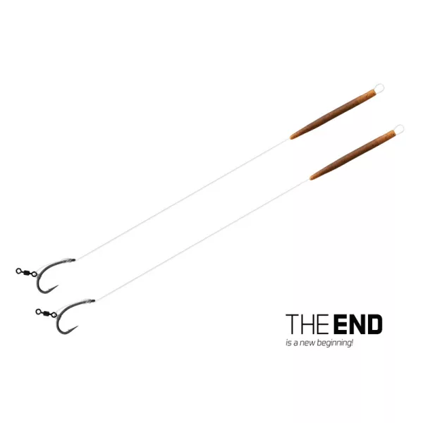 Delphin THE END D-Rig vezan trnek / 2 kosa Predvezani trnek 20cm/0,35mm/#4