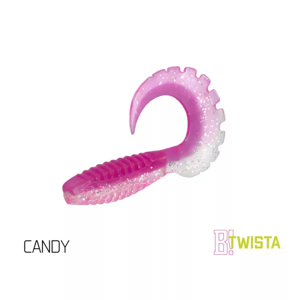 Gumijasta vaba Delphin TWISTA UVs / 5 kos 8cm/CANDY