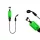 Delphin CUBIX Chain Indikator ugriza z verigo Zelena