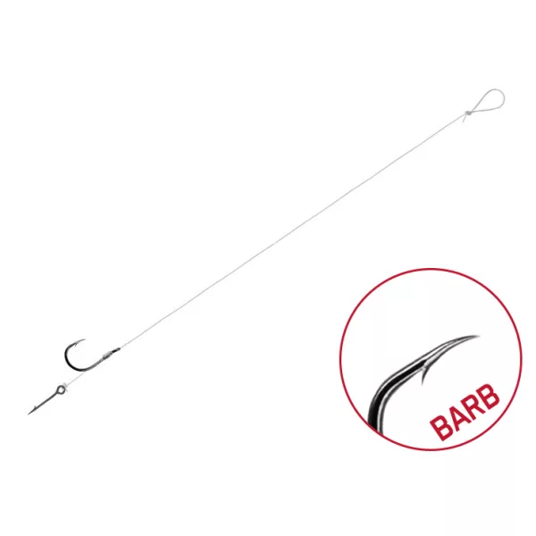 Delphin FLR Sting 12cm 0.30mm #4 Predvezana trnek z brado s konico za vabo 6db