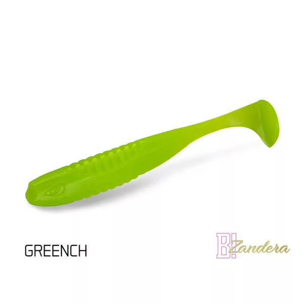 Delphin Zandera UVs - Greench 10cm Plastična vaba 5 kosov