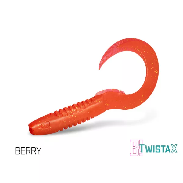 Delphin TwistaX Eeltail UVs - Berry 15cm Plastična vaba 5 kos
