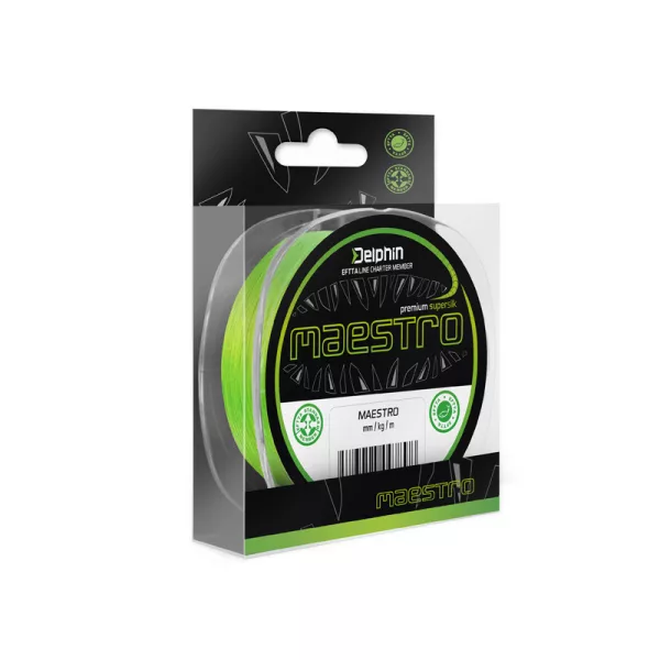 Delphin Maestro Fluo Zelena 0,17mm 150m Pletena glavna vrvica