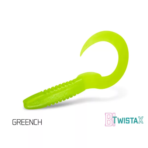 Delphin TwistaX Eeltail UVs - Greench 6cm Plastična vaba 5 kos