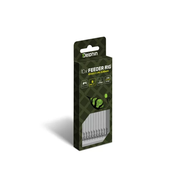 Delphin Braided Sting Feeder Rig 8cm Pletena predvrvica s 6 trneki Turner 10kos