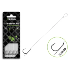   Delphin Fluoro Sting Feeder Rig 8cm Fluorocarbon Predvezan 4 Turner Trnek 10db