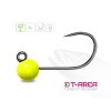 Delphin T-Area BL Tungsten Jig 4mm 0,6gr 6 Fluorescentno rumena Glava mikro jiga 5db