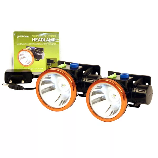 EnergoTeam Outdoor Super močna Naglavna svetilka Z DC adapterjem 2 kos
