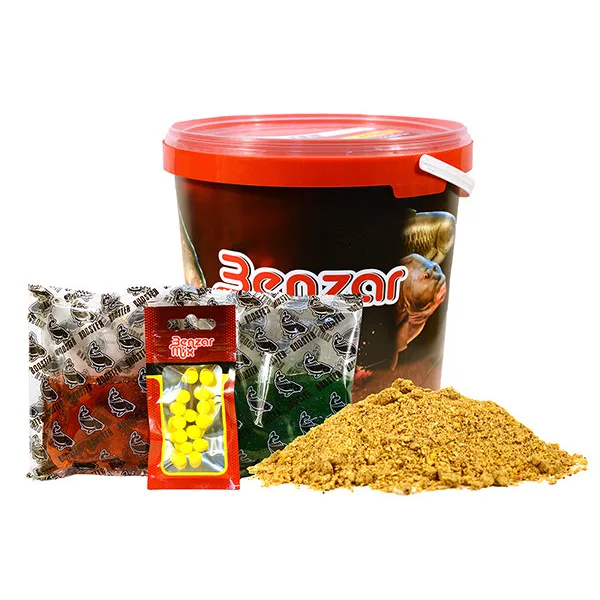 Benzar Mix Instant Groundbait Mix Amur Krmna mešanica v vedru z vabami 3kg