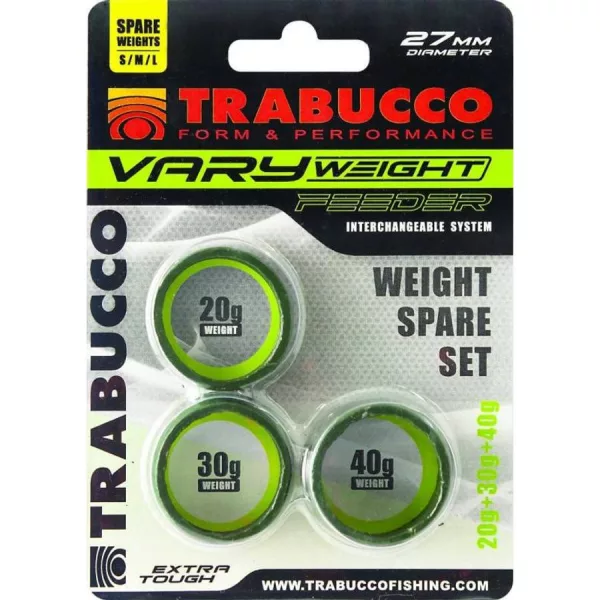 Trabucco Vary Weight Distance Cage Feeder 20gr, 30gr, 40gr Komplet uteži za feeder košarico