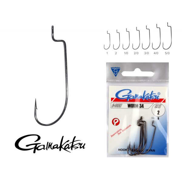 Gamakatsu F-314/014 Črna 14 25 kosov/paket Ušesna Bodica Kavelj za plenilske ribe