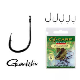   Gamakatsu G-Carp specialist Črna 1/0 10 kosov/paket Z ušesom Z brado Feeder trnek