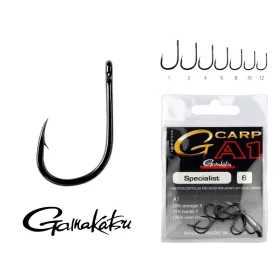   Gamakatsu G-Carp A1 Specialist Črna 4 10 kosov/paket Z ušesom Z brado Feeder trnek
