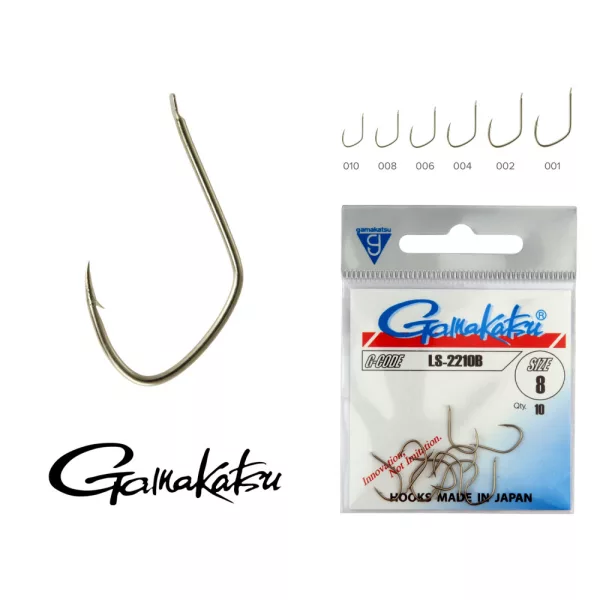 Gamakatsu LS-2210B/001 Bronz 1 10db/csomag Trnek za hranjenje z lopatko in brado