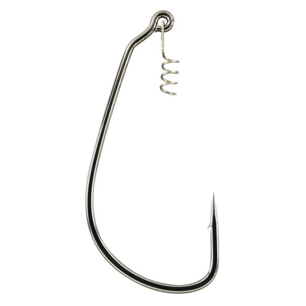 Gamakatsu Worm EWG Hooks Spring Lock Black #4/0 kavelj