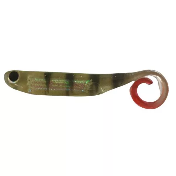 Rapture Power Minnow Curly Tail 7,5cm Perch Plastična vaba 6 kosov