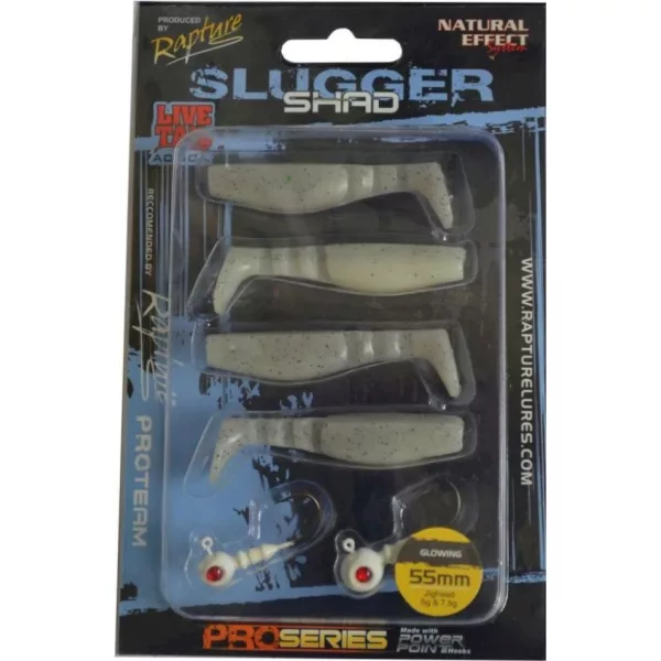 Rapture Slugger Shad Set 5,5cm Chartreuse Ghost 4+2 kos Set umetnih vab