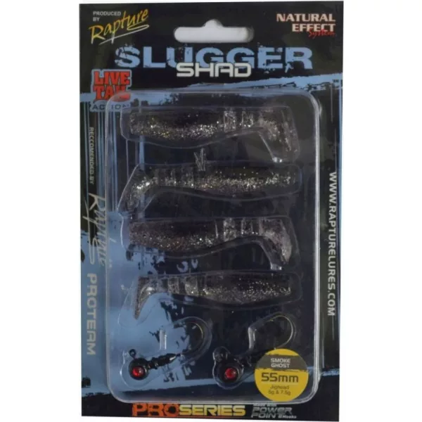 Rapture Slugger Shad Set 5,5cm Smoke Ghost 4+2 kos Set umetnih vab