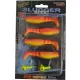 Rapture Slugger Shad Set 7,5cm Plameno Rumena 4+2kom Komplet umetnih vab