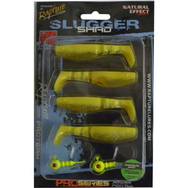 Rapture Slugger Shad Set 7,5cm Chartreuse Ghost 4+2kom Komplet umetnih vab