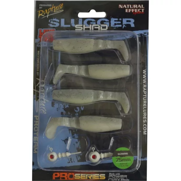 Rapture Slugger Shad Set 7,5cm Žareča 4+2kom Komplet umetnih vab
