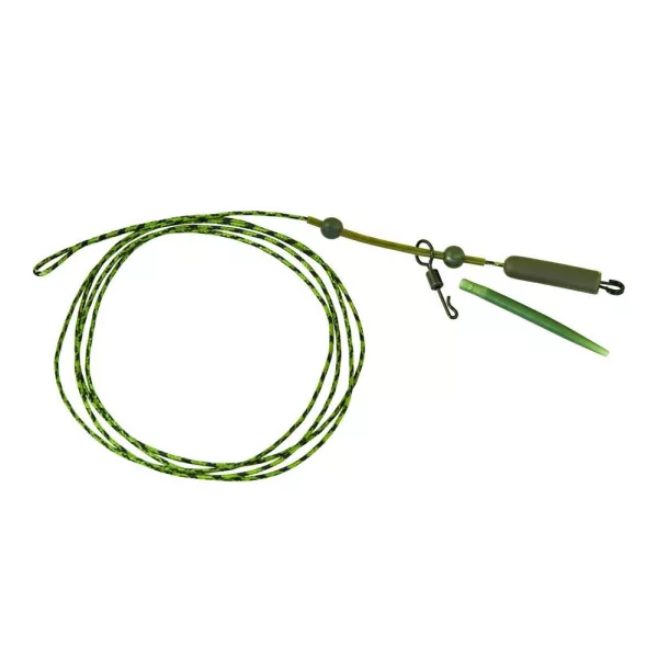 K-Karp DT Heli Rig 90cm Zeleni svinčen predvez z varnostno sponko 2kom
