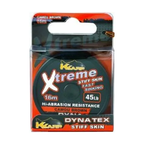 K-Karp Dyna Tex Xtreme Stiff 16m 35lb Camo rjava predvrvica