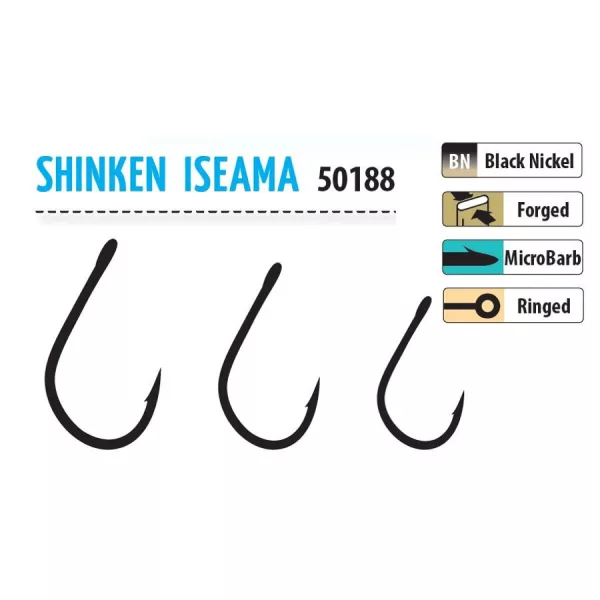 Trabucco Shinken Hooks Iseama W/R BN#12 Kavelj z ušesom, z brado 10 kosov