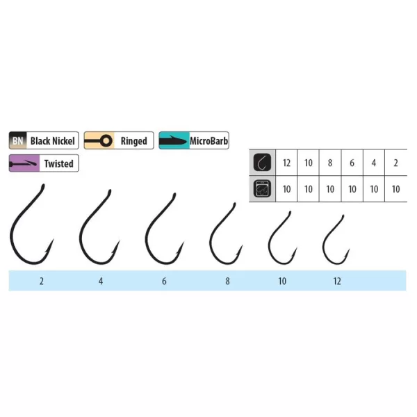 Trabucco Shinken Pint kavelj W/R BN #4 Kavelj z ušesom, z brado 10 kosov