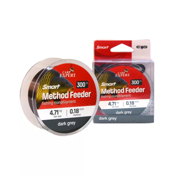 Carp Expert Smart Method Feeder Sötétszürke 0,18mm Monofil Főzsinór 300m