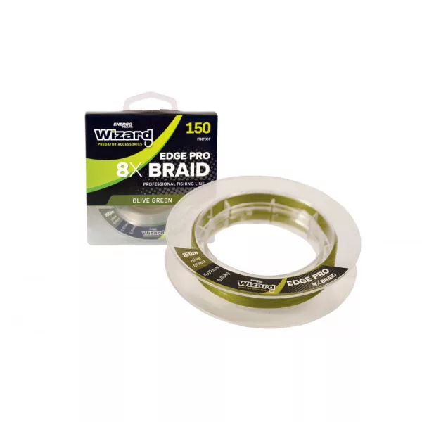 Wizard Edge Pro 8X Braid Oljčno Zelena 0,23mm 150m Pletena Glavna Vrvica
