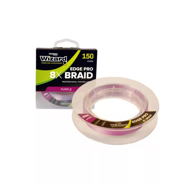 Wizard Edge Pro Vijolična 8X Braid 0,12mm 150m Pletena Glavna Vrvica