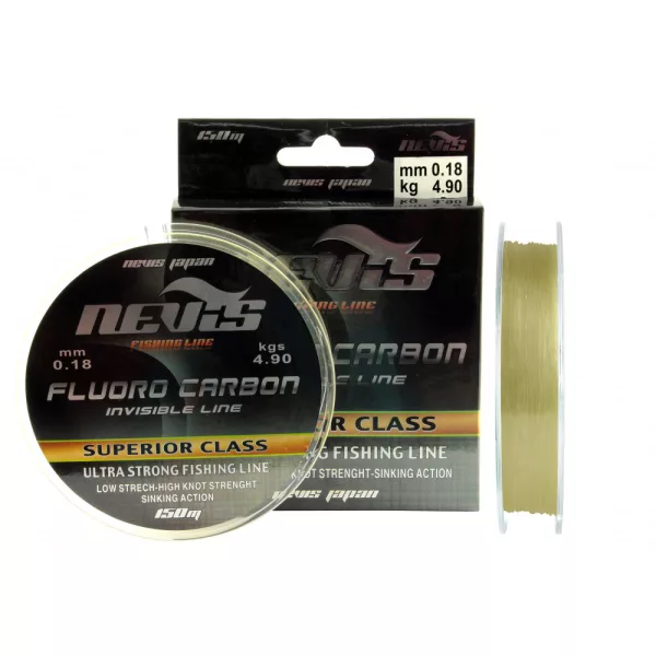 Nevis Fluoro Carbon 150m 0.14mm Monofilna predvrvica-Prozorna