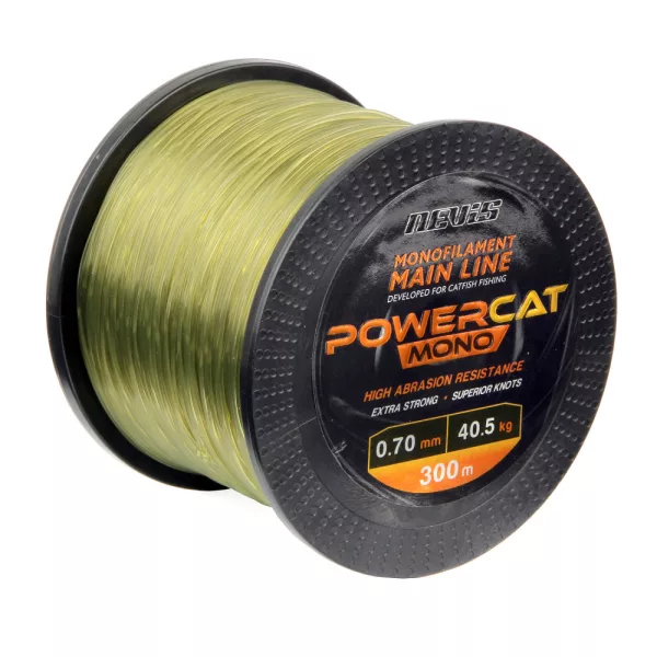 Nevis Powercat Mono 300m 0.70mm Monofilna glavna vrvica-Temnozelena