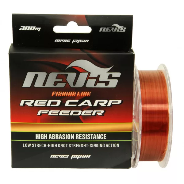 Nevis Red Carp Feeder 150m 0.25mm Monofil glavna vrvica-Prosojna rdeča