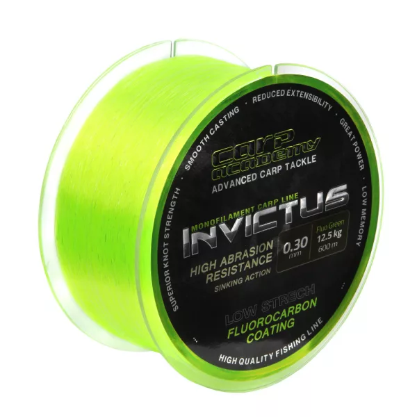 Carp Academy Invictus 600m 0.28mm Monofil glavna vrvica-Fluorescenčno zelena