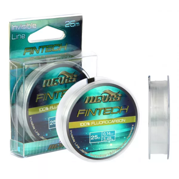 Nevis Fintech 25m 0.22mm Monofilna predvrvica-Prozorna