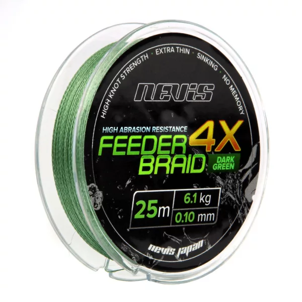 Nevis Feeder Braid 0.20mm 25m Pletena predvrvica-Zelena