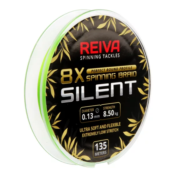 Reiva Reiva Silent 135m 0,17mm Pletena glavna vrvica-Fluo zelena