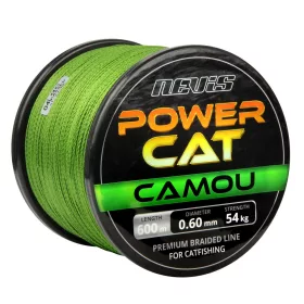   Nevis Powercat Pletena vrvica 600m 0.40mm Pletena glavna vrvica-Camou