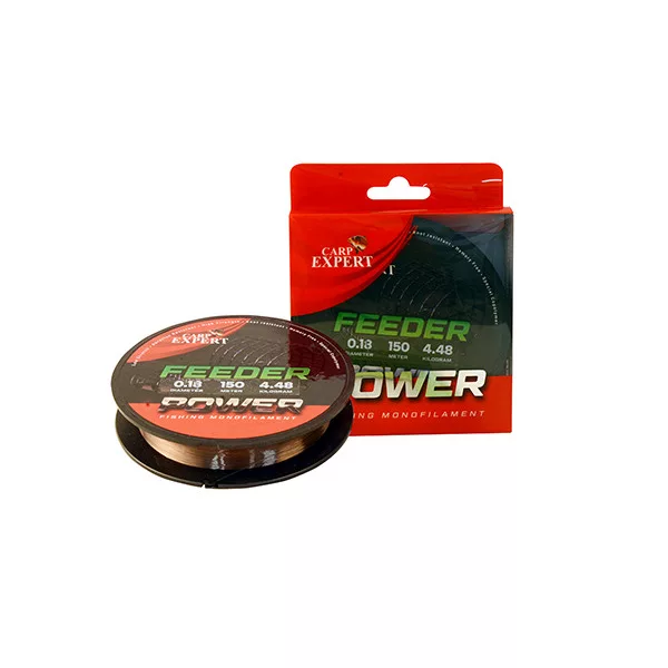 Carp Expert Power Feeder Rjava 150m 0.25mm Monofilamentna Glavna vrvica