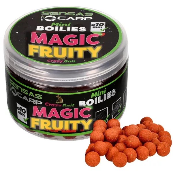Sensas Mini Boilies Crazy Magic Fruity 10mm Bojli za vabljenje 80gr
