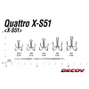 Decoy Quattro X-S51 #8 Füles Szakállas Négyágú Horog 6db