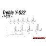 Decoy Y-S22 Multi Purpose #1/0 Füles Szakállas Háromágú Horog 4db