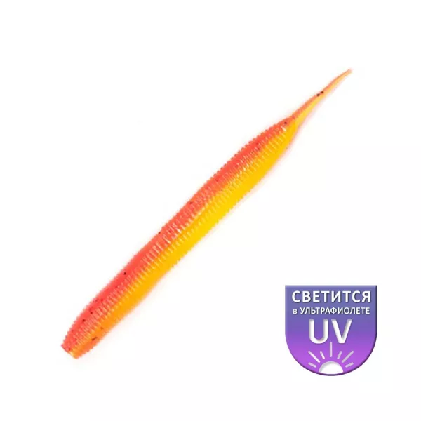 DS Sexy Worm 10,16cm Fire lemon 6 kos/paket plastična vaba